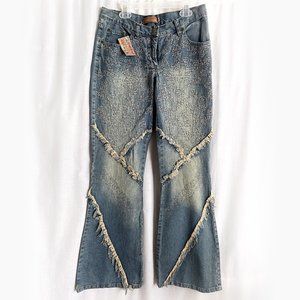 Embroidered Women's Jeans, light-blue, cool. Flared bottom. NWT New with tag